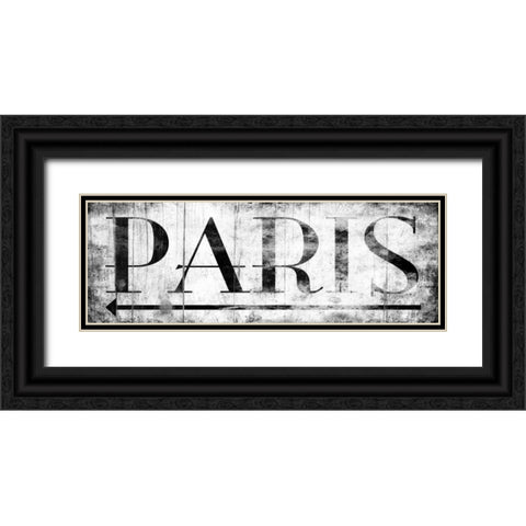 PARIS WHITE Black Ornate Wood Framed Art Print with Double Matting by Grey, Jace