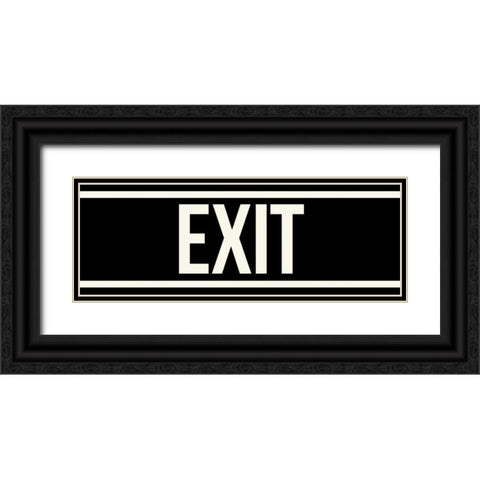 EXIT Black Ornate Wood Framed Art Print with Double Matting by Grey, Jace