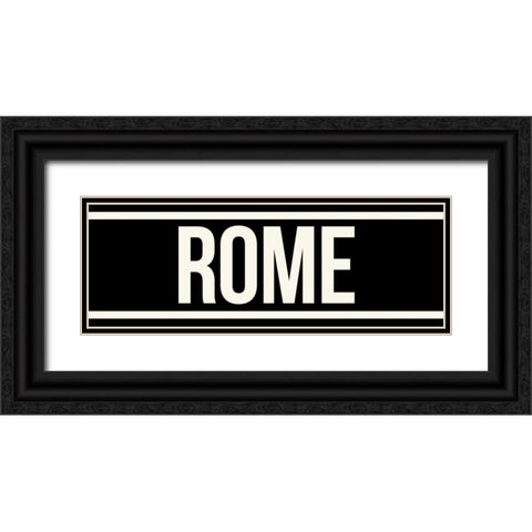 ROME Black Ornate Wood Framed Art Print with Double Matting by Grey, Jace
