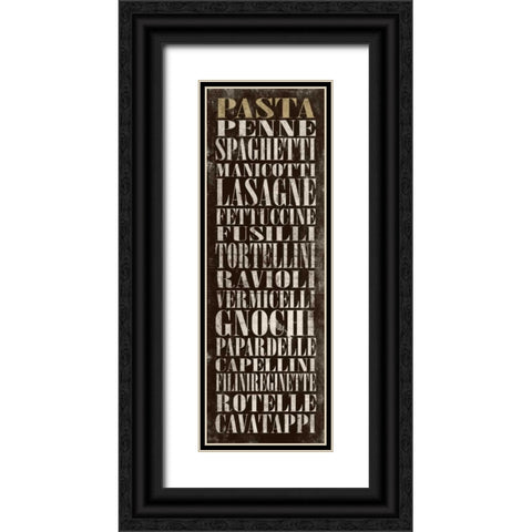 PASTA Black Ornate Wood Framed Art Print with Double Matting by Grey, Jace