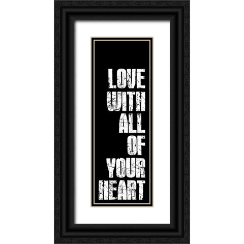 Love Black Ornate Wood Framed Art Print with Double Matting by Grey, Jace