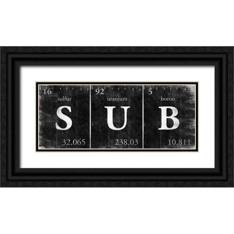SUB Black Ornate Wood Framed Art Print with Double Matting by Grey, Jace