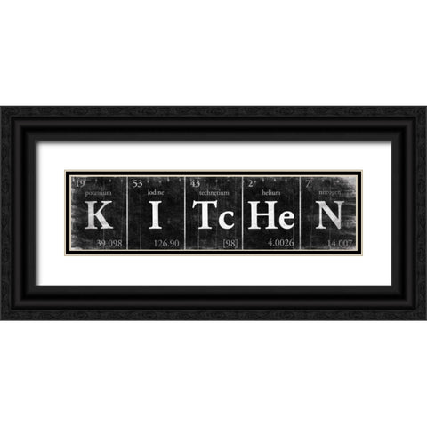 KITcHeN Black Ornate Wood Framed Art Print with Double Matting by Grey, Jace