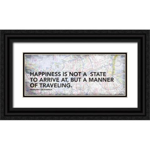 Map inspirational 3 Black Ornate Wood Framed Art Print with Double Matting by Grey, Jace