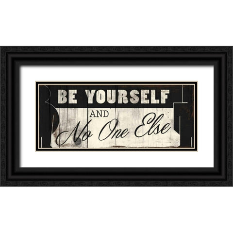 Be Yourself Black Ornate Wood Framed Art Print with Double Matting by Grey, Jace