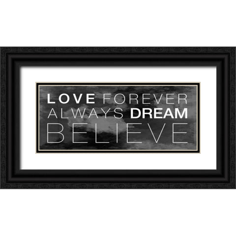 Love Forever Black Ornate Wood Framed Art Print with Double Matting by Grey, Jace