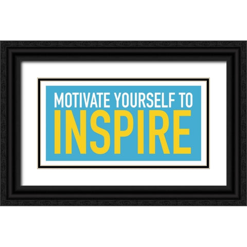 Motivate Black Ornate Wood Framed Art Print with Double Matting by Grey, Jace