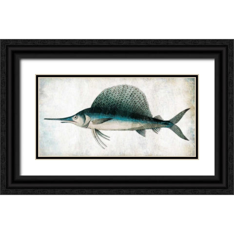 Swordfish Black Ornate Wood Framed Art Print with Double Matting by Grey, Jace
