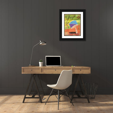 Tango II Black Ornate Wood Framed Art Print with Double Matting by Grey, Jace
