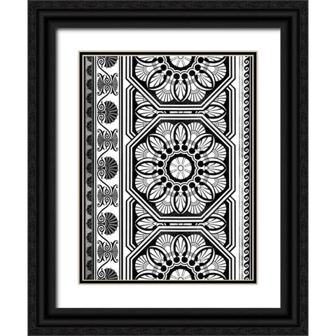 Patterns C Black Ornate Wood Framed Art Print with Double Matting by Grey, Jace