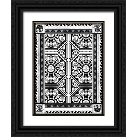 Patterns D Black Ornate Wood Framed Art Print with Double Matting by Grey, Jace