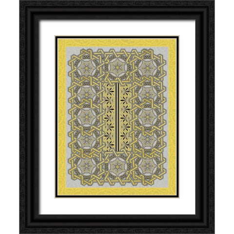Patterns Q Black Ornate Wood Framed Art Print with Double Matting by Grey, Jace