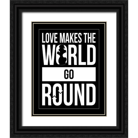 Text B Black Ornate Wood Framed Art Print with Double Matting by Grey, Jace