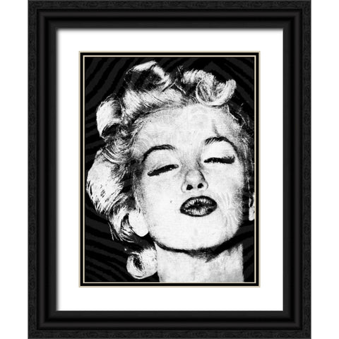 Monroe Text 2 Black Ornate Wood Framed Art Print with Double Matting by Grey, Jace
