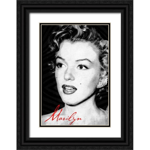 Monroe B Black Ornate Wood Framed Art Print with Double Matting by Grey, Jace