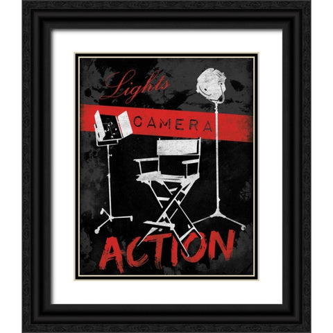 Cinema A2 Black Ornate Wood Framed Art Print with Double Matting by Grey, Jace