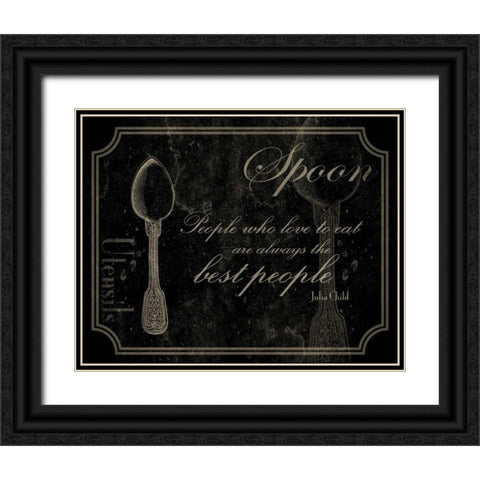 Spoon Quote 2 Black Ornate Wood Framed Art Print with Double Matting by Grey, Jace
