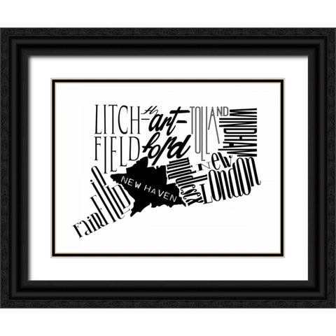 CT Black Ornate Wood Framed Art Print with Double Matting by Grey, Jace