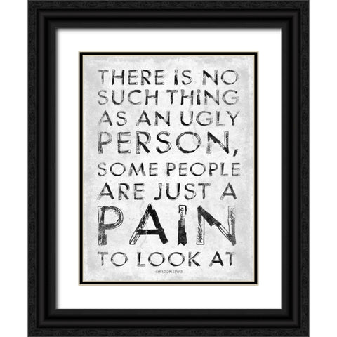 Pain Black Ornate Wood Framed Art Print with Double Matting by Grey, Jace