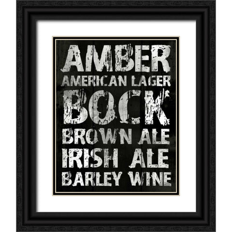 Amber Black Ornate Wood Framed Art Print with Double Matting by Grey, Jace