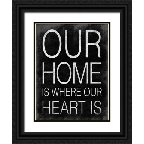 Our Home Black Ornate Wood Framed Art Print with Double Matting by Grey, Jace
