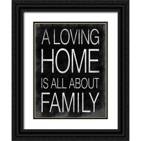 Loving Home Black Ornate Wood Framed Art Print with Double Matting by Grey, Jace