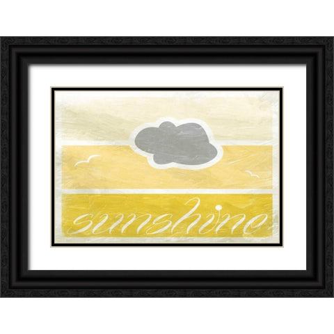 Sunshine Stag Black Ornate Wood Framed Art Print with Double Matting by Grey, Jace