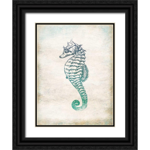Seahorse Black Ornate Wood Framed Art Print with Double Matting by Grey, Jace