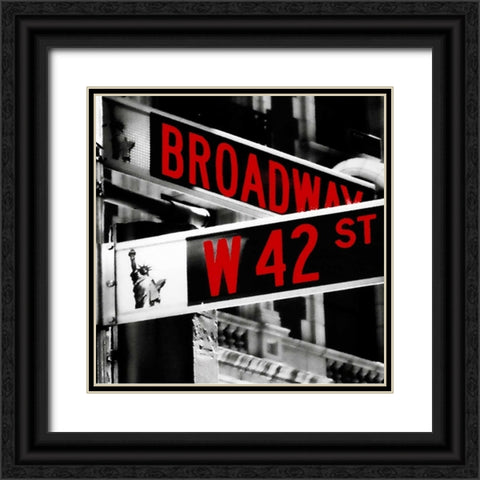 Broadway Black Ornate Wood Framed Art Print with Double Matting by Grey, Jace