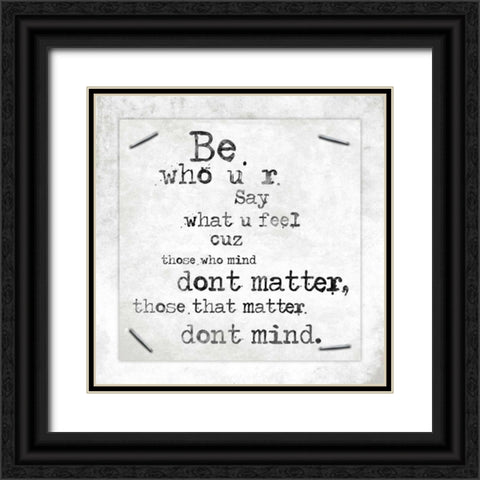Stapled Quotes Black Ornate Wood Framed Art Print with Double Matting by Grey, Jace