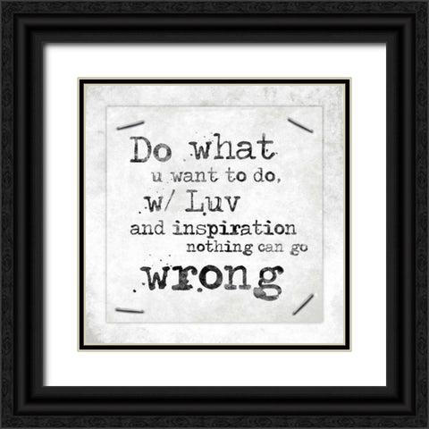 Stapled Quotes Black Ornate Wood Framed Art Print with Double Matting by Grey, Jace