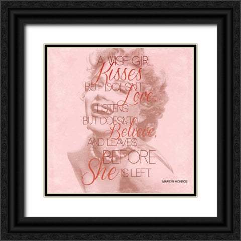 Marilyn Black Ornate Wood Framed Art Print with Double Matting by Grey, Jace