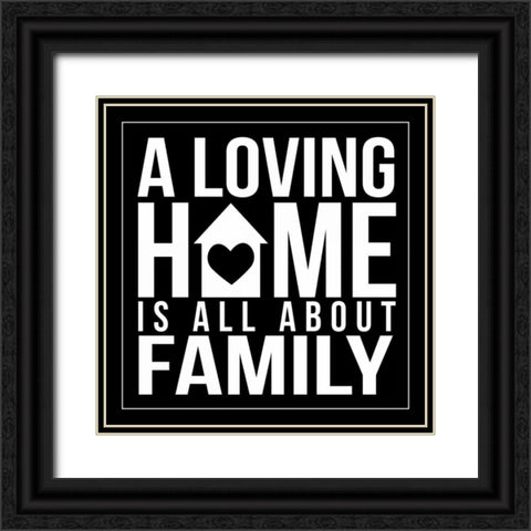 Home 1 Black Ornate Wood Framed Art Print with Double Matting by Grey, Jace