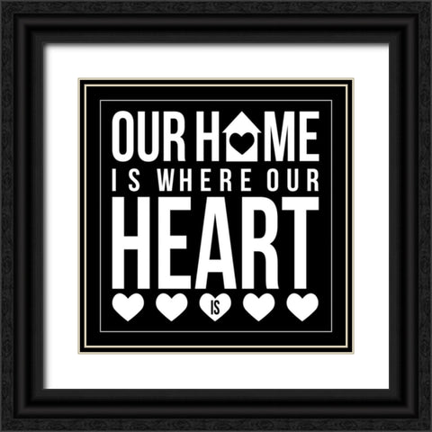 Home 2 Black Ornate Wood Framed Art Print with Double Matting by Grey, Jace