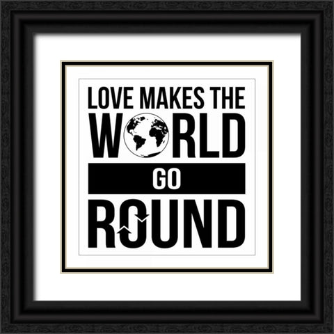 WORLD Black Ornate Wood Framed Art Print with Double Matting by Grey, Jace