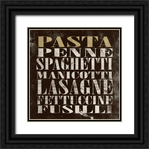 Pasta Black Ornate Wood Framed Art Print with Double Matting by Grey, Jace