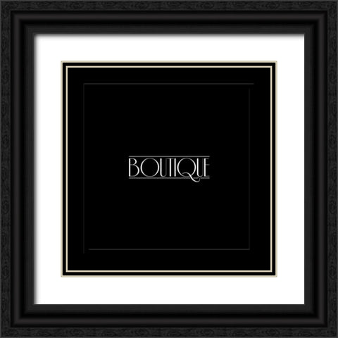 Boutique Black Ornate Wood Framed Art Print with Double Matting by Grey, Jace