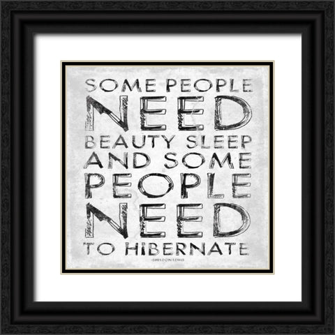 Hibernate Black Ornate Wood Framed Art Print with Double Matting by Grey, Jace