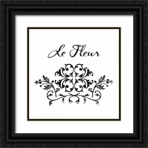 Le Fluer 1 Black Ornate Wood Framed Art Print with Double Matting by Grey, Jace