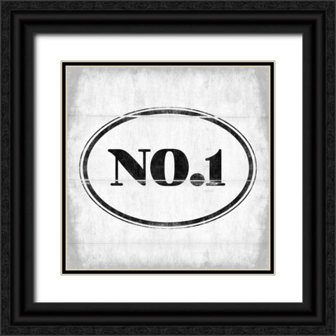 NO1 Black Ornate Wood Framed Art Print with Double Matting by Grey, Jace