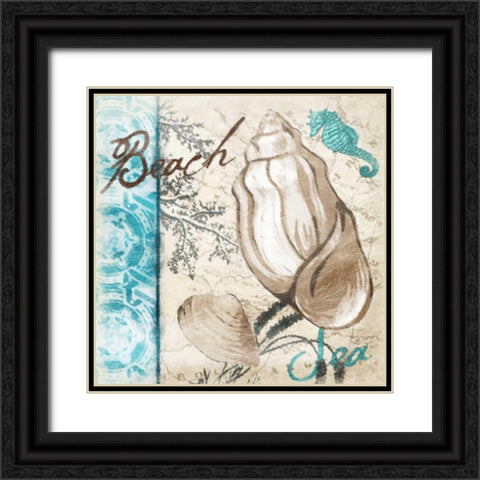 Beach pattern New Black Ornate Wood Framed Art Print with Double Matting by Grey, Jace