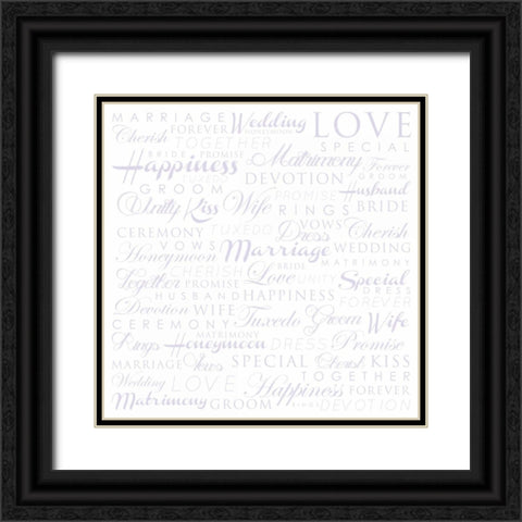 Wedding Type Black Ornate Wood Framed Art Print with Double Matting by Grey, Jace