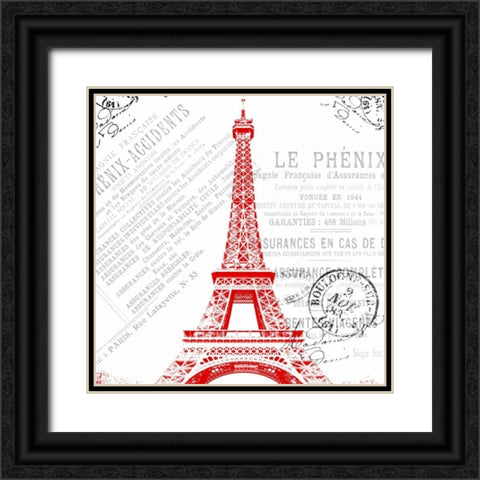 Paris 2 Black Ornate Wood Framed Art Print with Double Matting by Grey, Jace