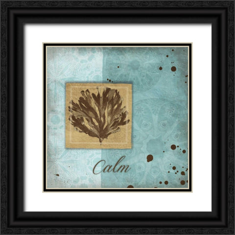 Calm Black Ornate Wood Framed Art Print with Double Matting by Grey, Jace