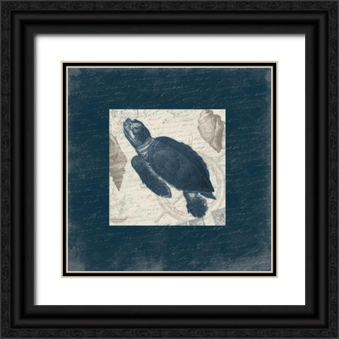 Turtle Bordered Black Ornate Wood Framed Art Print with Double Matting by Grey, Jace