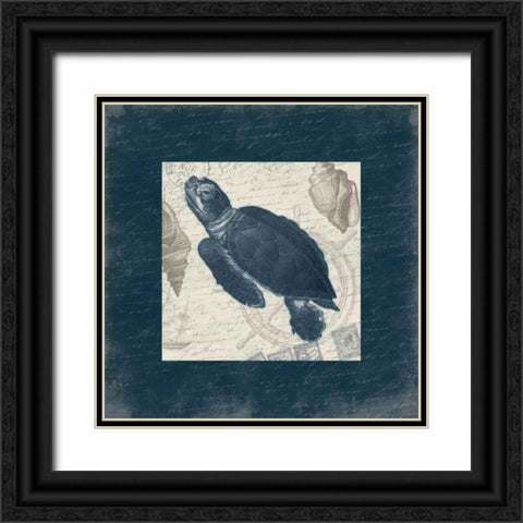 Turtle Bordered Black Ornate Wood Framed Art Print with Double Matting by Grey, Jace