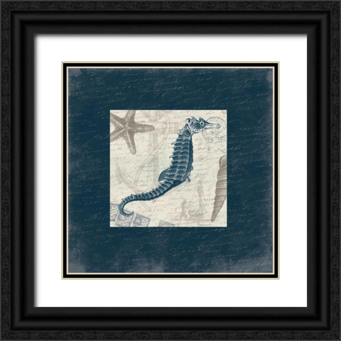 Seahorse Bordered Black Ornate Wood Framed Art Print with Double Matting by Grey, Jace