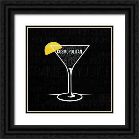 Type drinks 4 Black Ornate Wood Framed Art Print with Double Matting by Grey, Jace