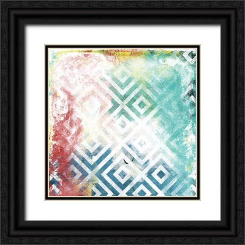 Happy Cosmic pattern Black Ornate Wood Framed Art Print with Double Matting by Grey, Jace