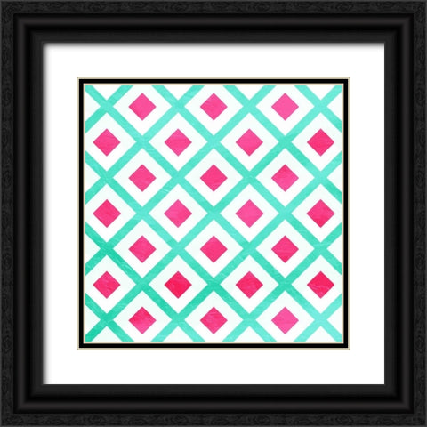 Square turn Black Ornate Wood Framed Art Print with Double Matting by Grey, Jace
